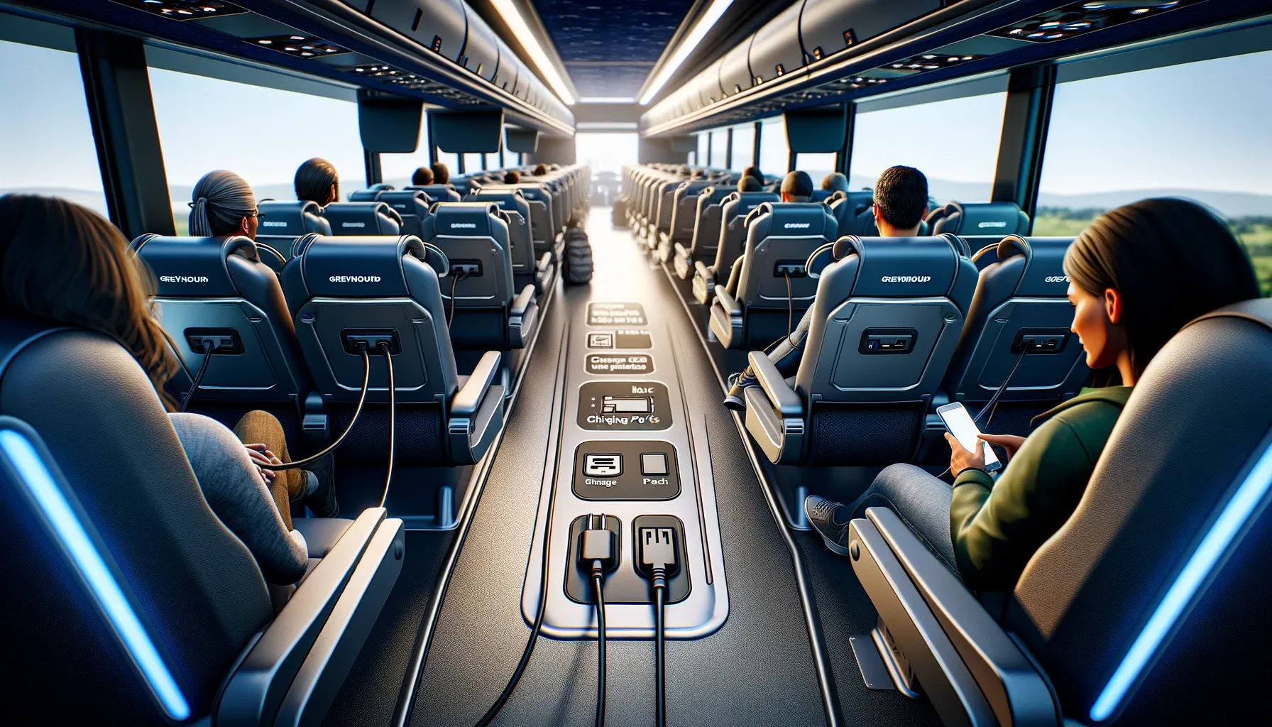Do Greyhound buses have charging Ports