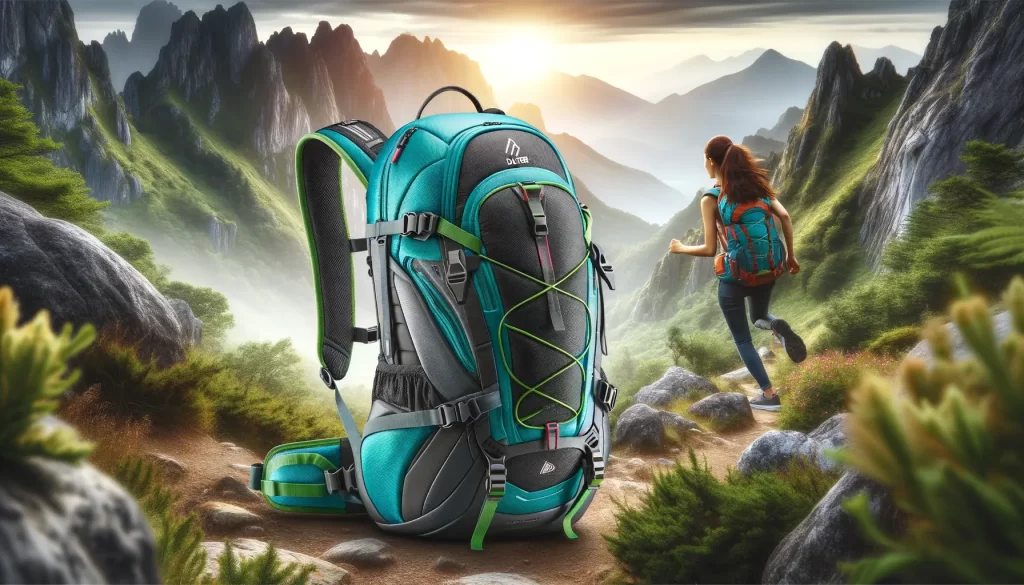 Deuter Speed Lite 22 SL backpack in a rugged outdoor adventure setting