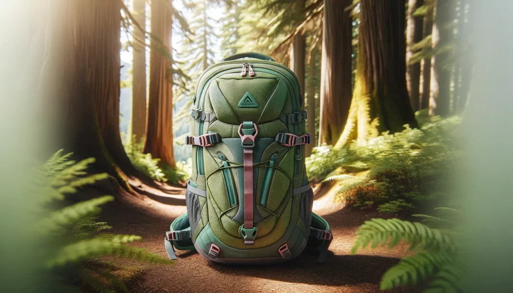 Gregory Jade 28 backpack in an outdoor forest setting