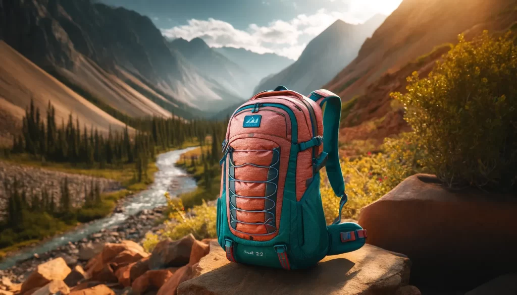 REI Co-op Flash 22 backpack in a scenic mountain trail setting
