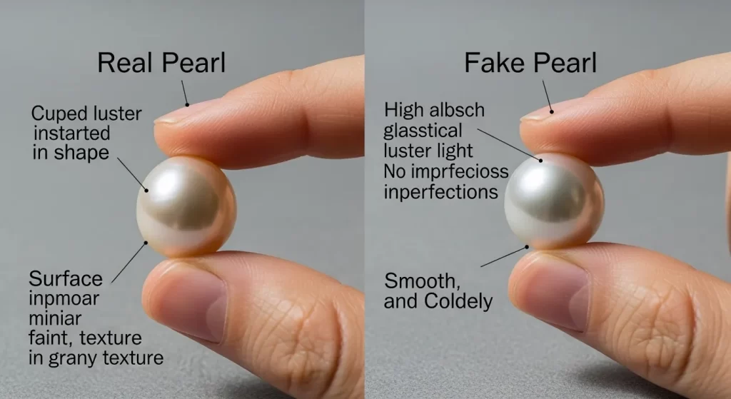how to see if a pearl is real or fake
