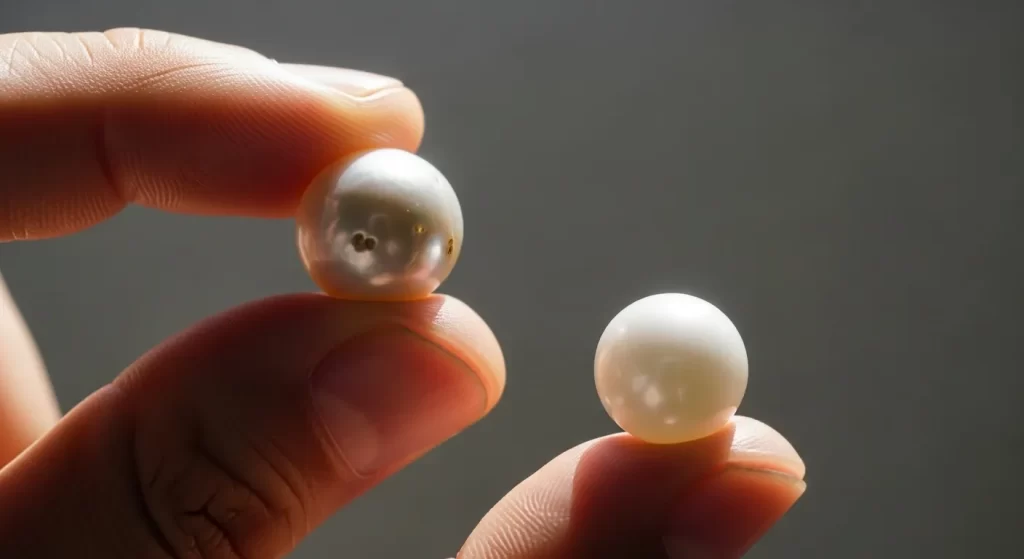 how to see if a pearl is real or fake