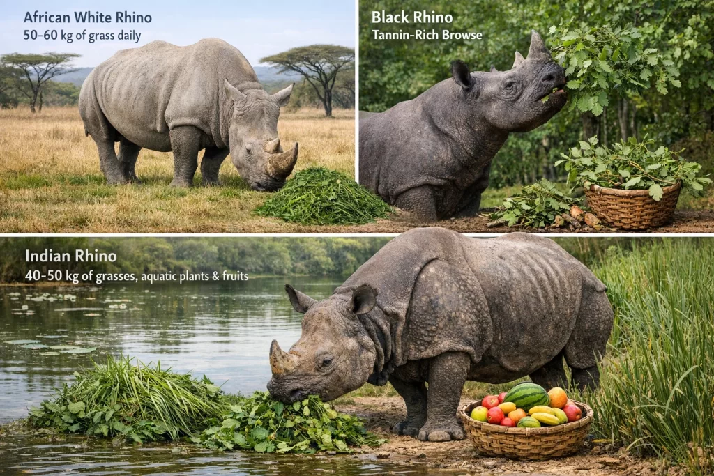 African white rhinos