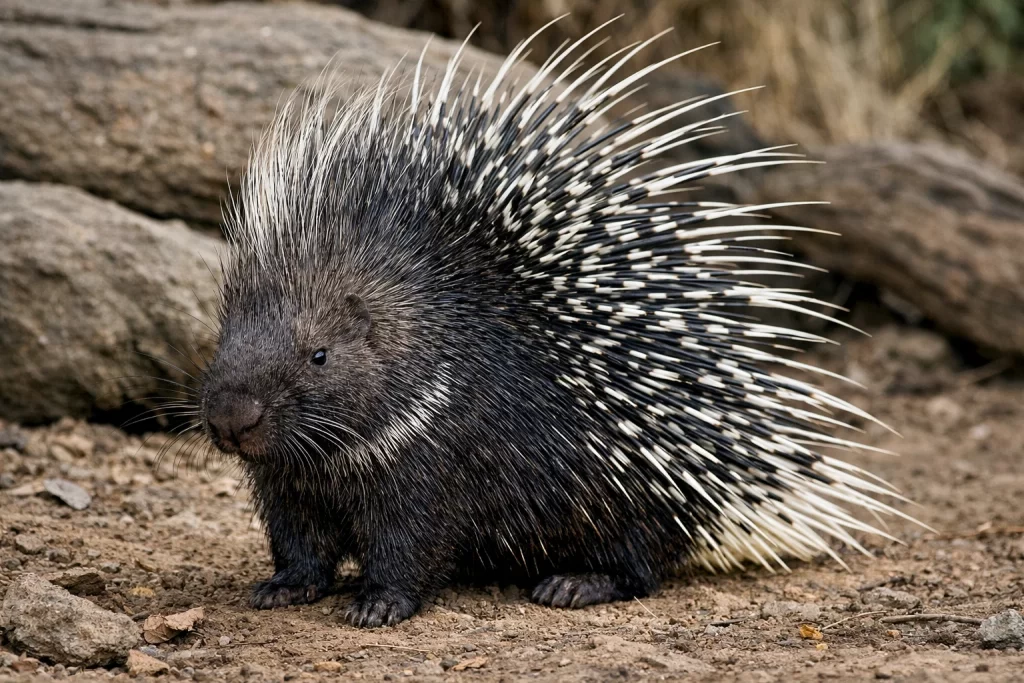 Top 10 Nocturnal Animals in the Kalahari Desert 8 Cape Porcupine (Hystrix africaeaustralis)