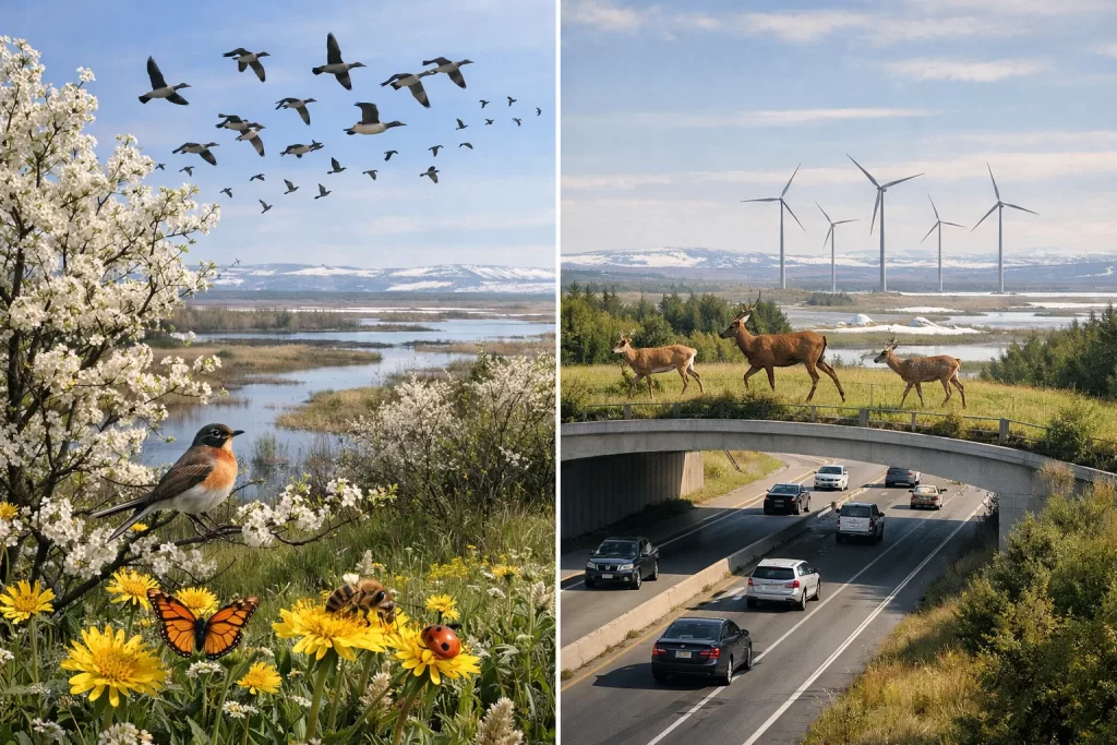 Impact of climate change and habitat fragmentation on animal migration patterns and navigation.