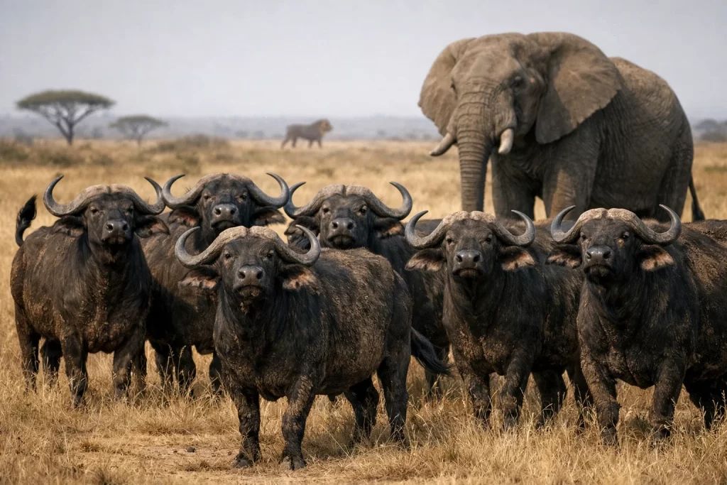 Social Structure of Herd Animals: Leadership, Cooperation, and Survival 3 Herd animals displaying vigilance and communication signals as part of the social structure of herd animals.