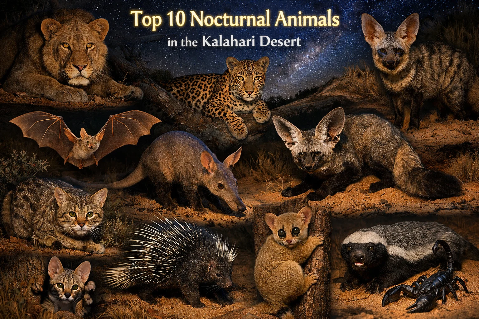 Top 10 Nocturnal Animals in the Kalahari Desert
