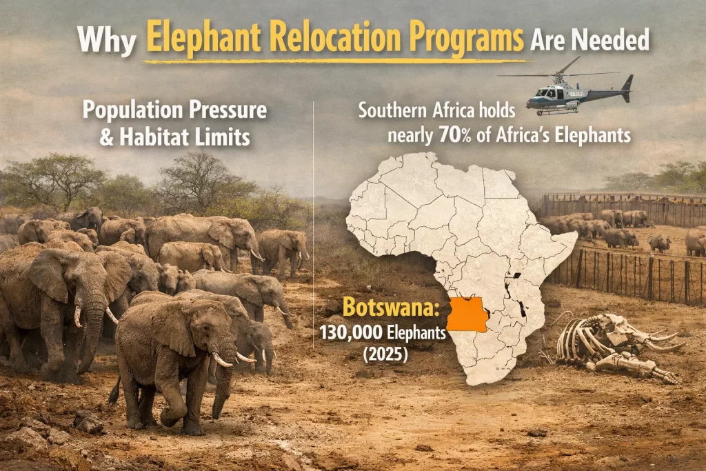 Successful Elephant Relocation Programs in Southern Africa 2 Why Elephant Relocation Programs Are Needed
