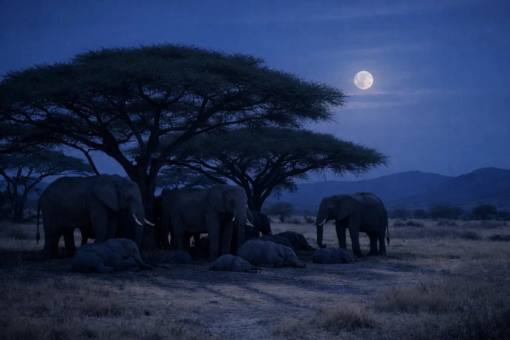 How Do Elephants Cool Their Bodies in Extreme Heat? 6 how do elephants cool their bodies in extreme heat elephant herd resting in shade to avoid heat stress