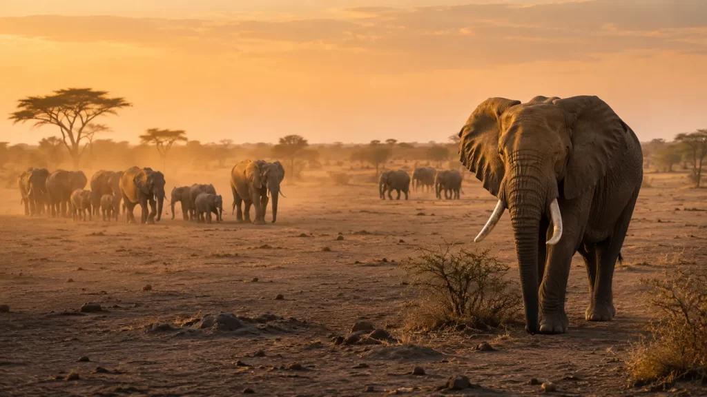 Elephant Herd Structure: Matriarchs, Family Bonds & Social Hierarchy 5 Bull Elephants The Solitary Males