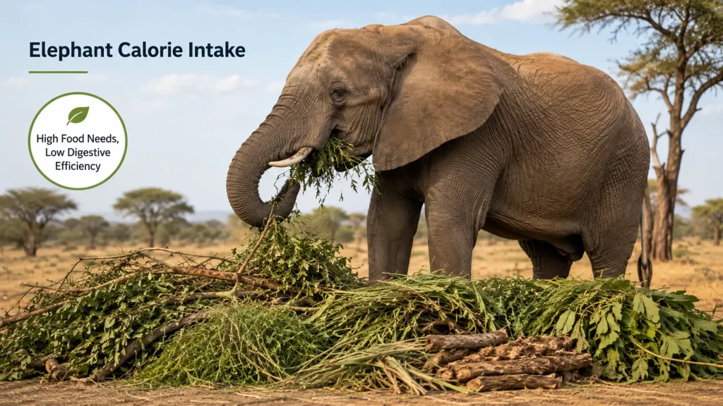 Elephant Calorie Intake and Digestion