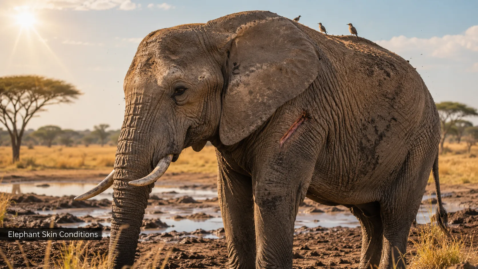 Elephant Skin Conditions: Sunburn, Parasites & Wound Healing in the Wild
