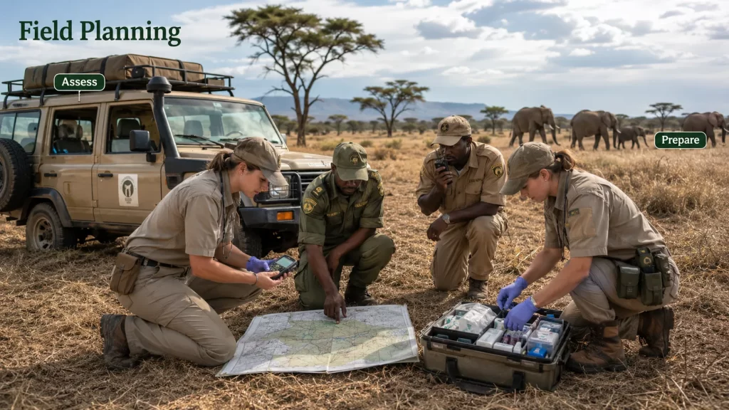 How Do Vets Treat Wild Animals in the Field