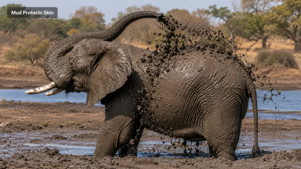 Do Elephants Get Sunburned? How They Protect Their Skin Naturally 3 How Elephant Mud Bathing Protects Skin
