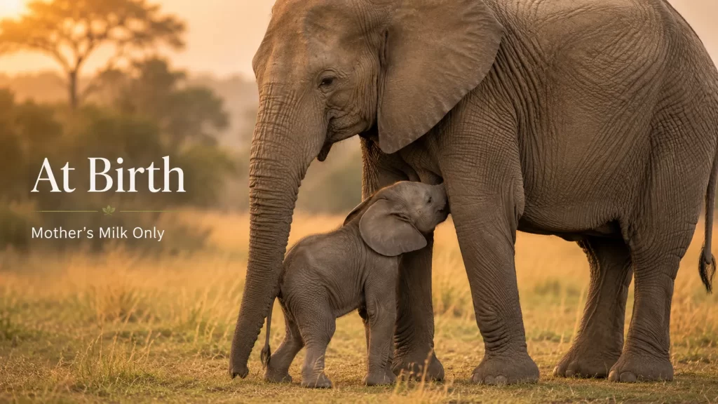 What Do Baby Elephants Eat at Birth