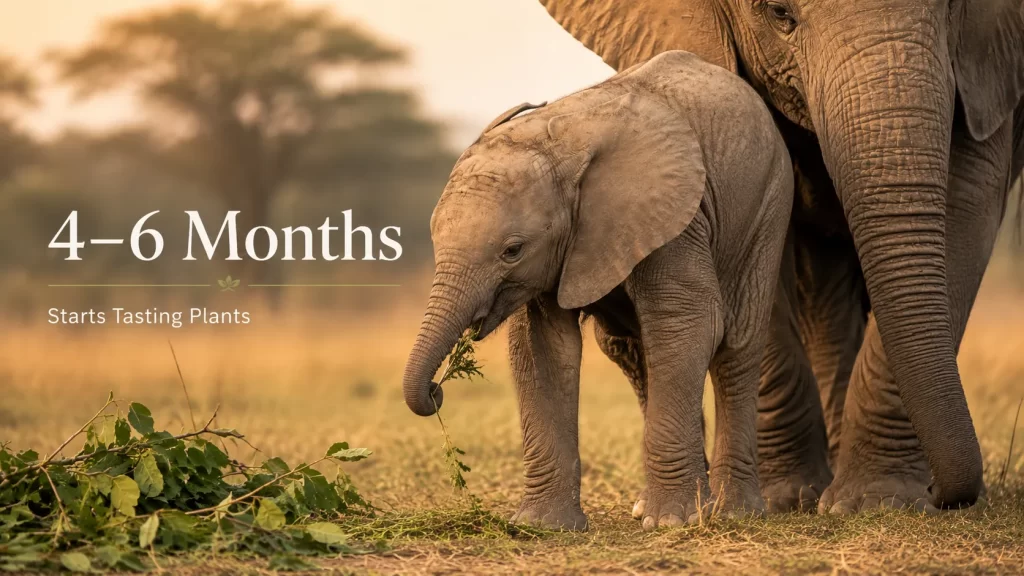 When Do Baby Elephants Start Eating Plants