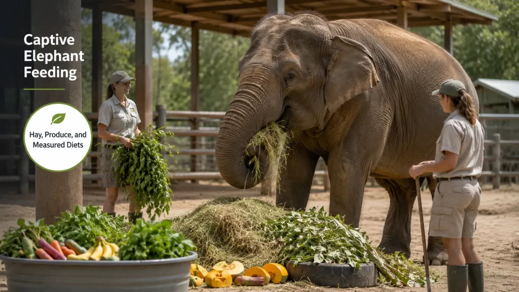 Why Captive Elephant Feeding Looks Different