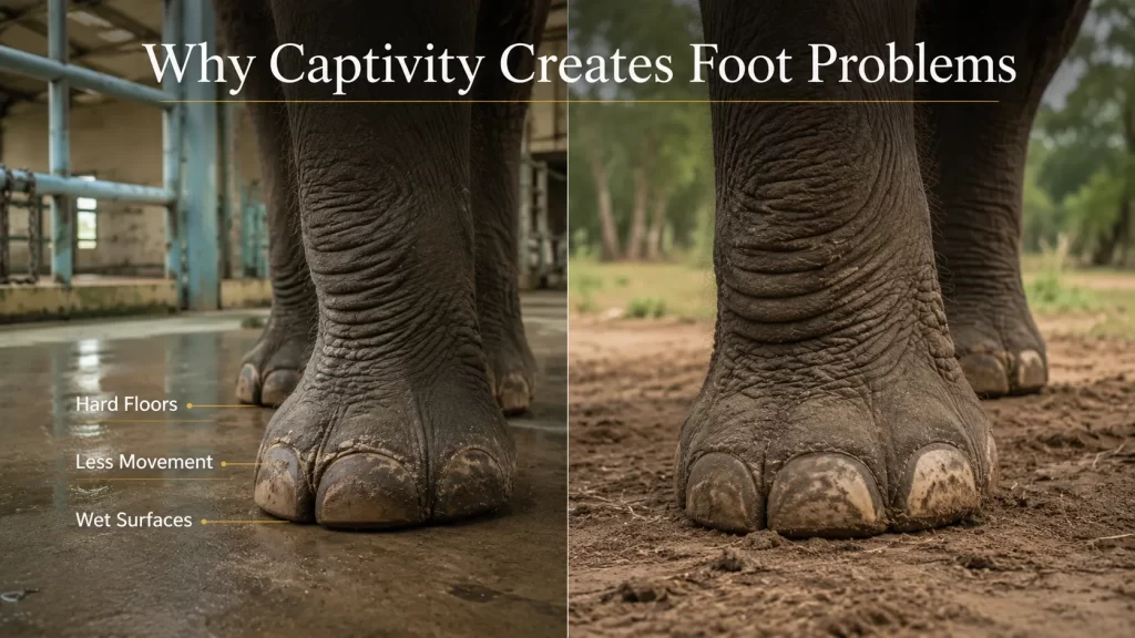 Why Captivity Creates Foot Problems