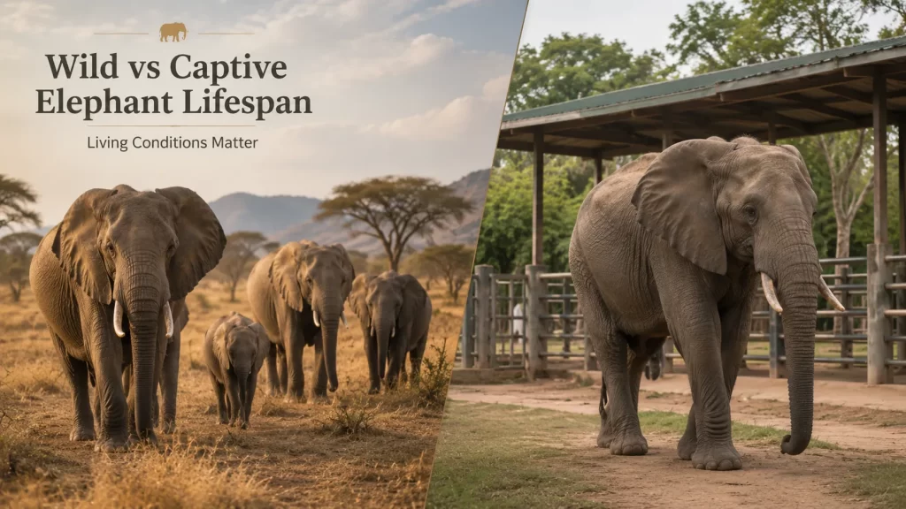 Wild vs Captive Elephant Lifespan