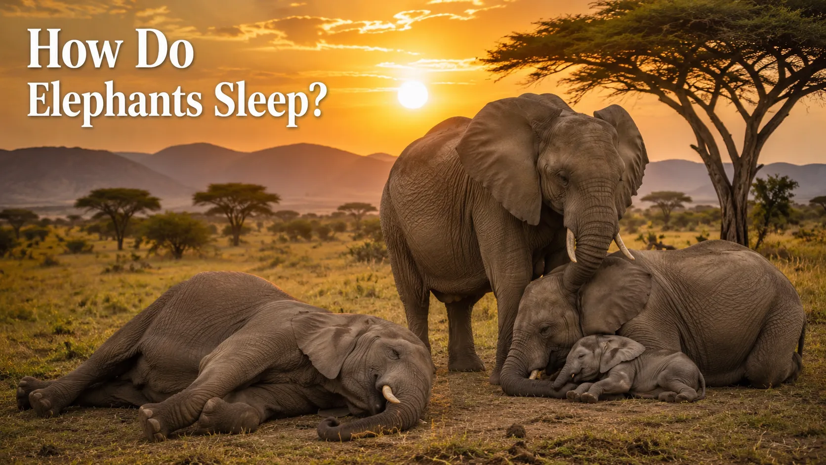 How Do Elephants Sleep Sleep Patterns and Postures Explained